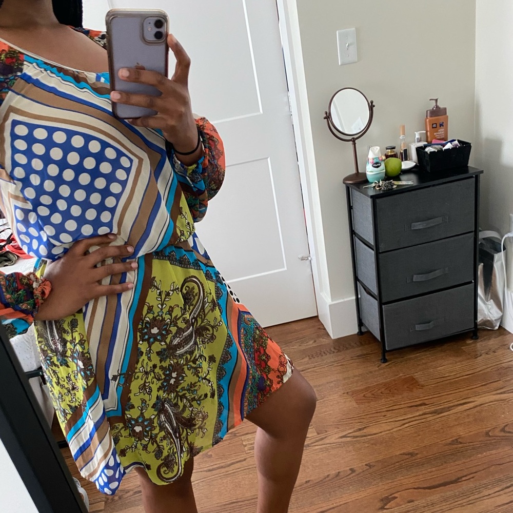 Multi Pattern Dress - Picture 3 of 4